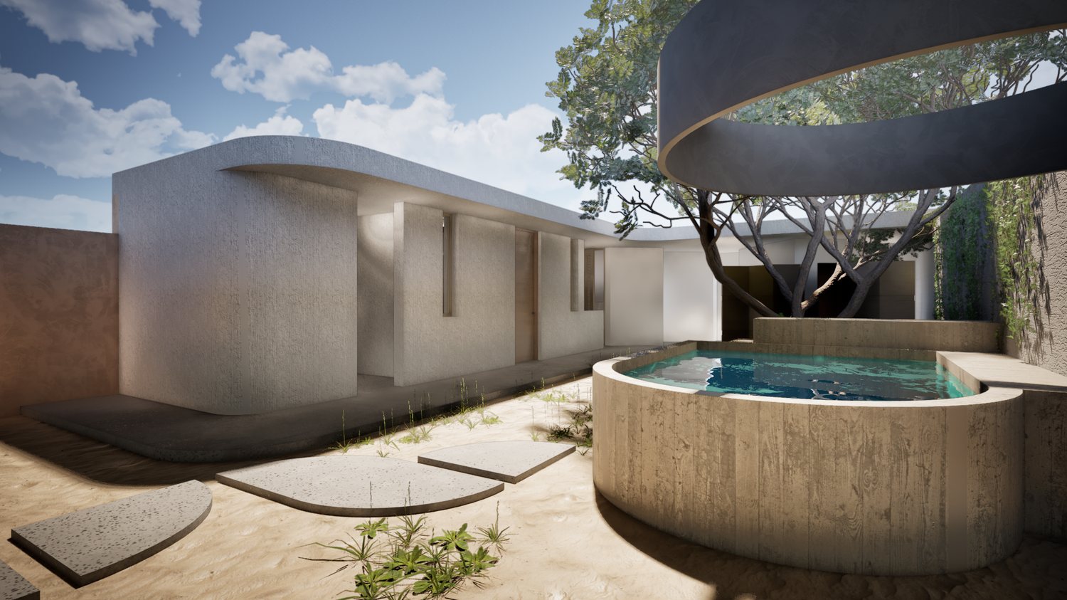 Urban Oasis — vista del patio