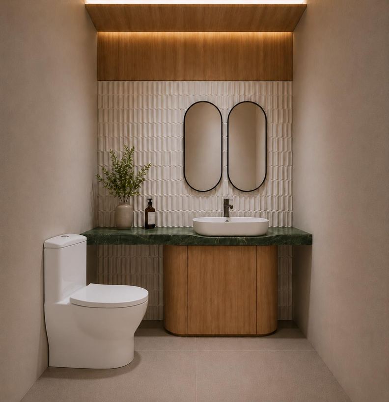 Interiorismo Casa León — Baño de visitas