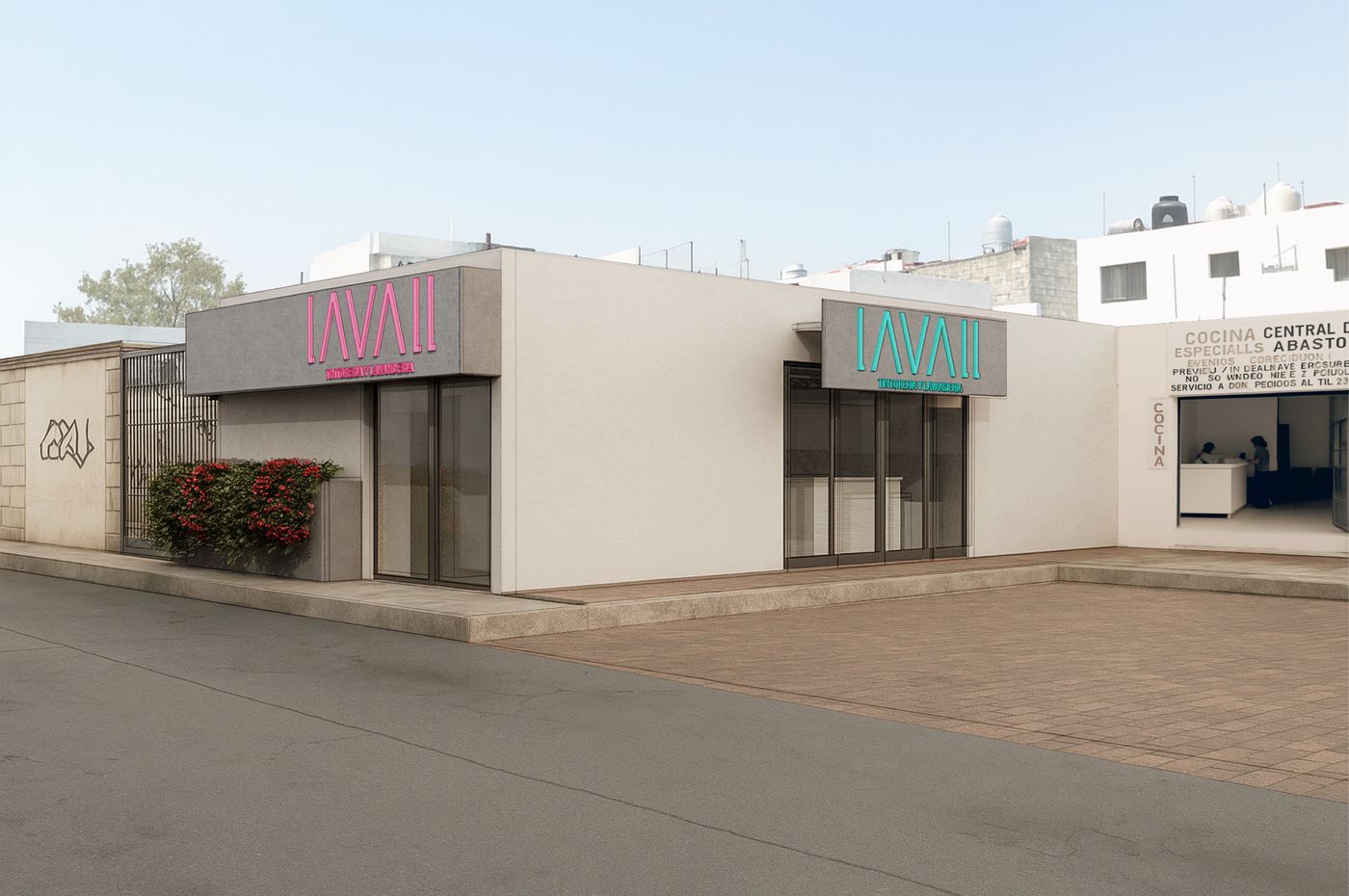 Lavanderías Lavall — Propuesta de fachada